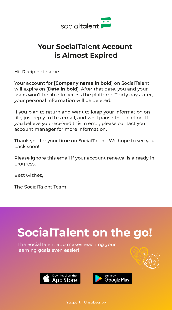 Your SocialTalent Account  is Almost Expired.png