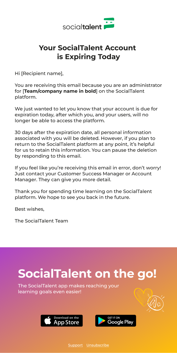 Your SocialTalent Account  is Expiring Today.png